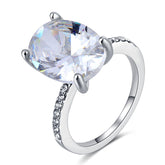 Fashion Crystal Heart Shaped Wedding Rings
